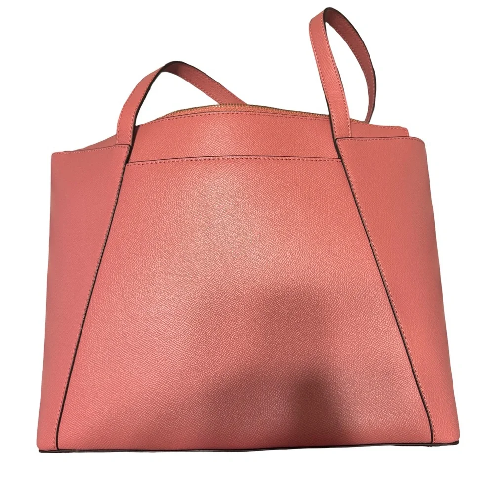NEW Michael Kors Maddie Medium East/West Leather Tote Dusty Rose Pink